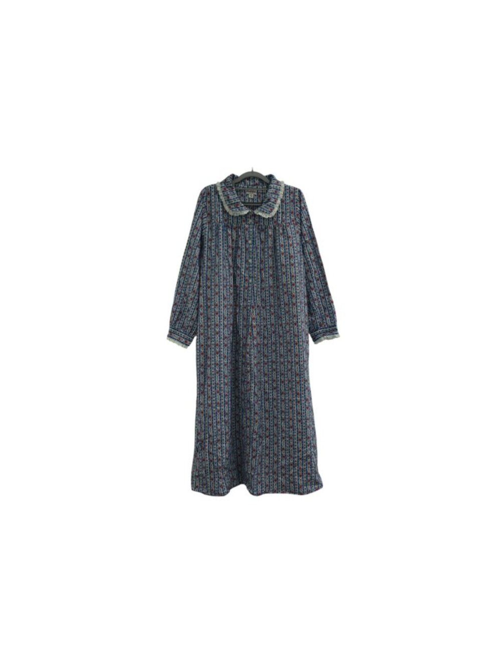 NWT Lanz of Salzburg Classic Tyrolean Stripe Flannel Nightgown Sz M CL5616839 - Picture 2 of 10